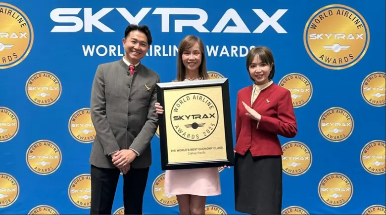 Cathay Pacific named among the world's top three best airlines, and wins world's best Economy class and inflight entertainment in annual Skytrax awards