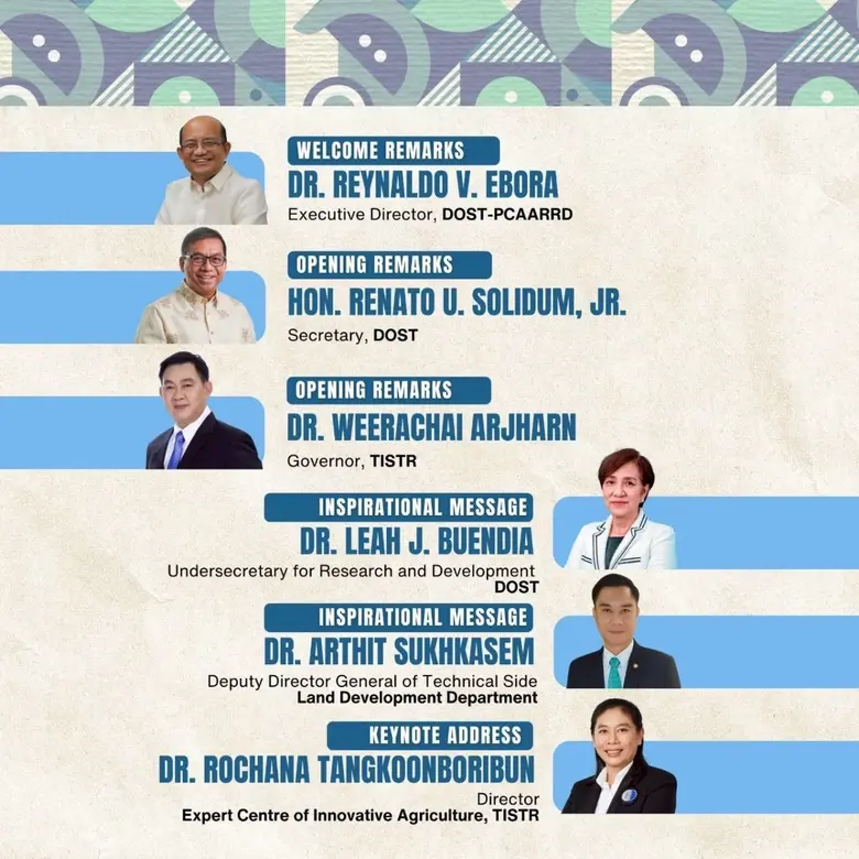 วว. ร่วมประชุมวิชาการ DOST-PCAARRD-TISTR ณ ประเทศฟิลิปปินส์  ผลักดันนวัตกรรมเพื่ออนุรักษ์ทรัพยากรดิน สร้างความมั่นคงทางอาหาร มุ่งสู่การเกษตรที่ยั่งยืน