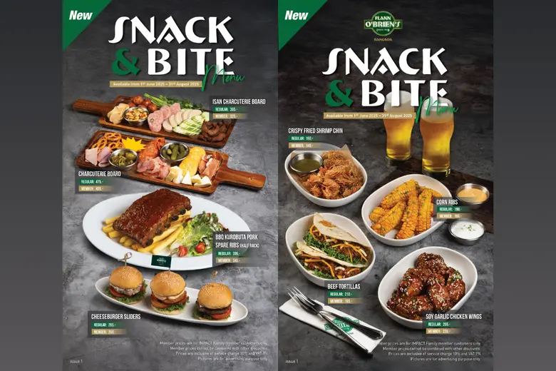 ชวนแวะชิลล์! "Snack & Bite" เซตใหม่สุดฟินจาก Flann O'Brien's Irish Pub เมนูทานเล่น 8 สไตล์ ที่กินกับอะไรก็อร่อย!
