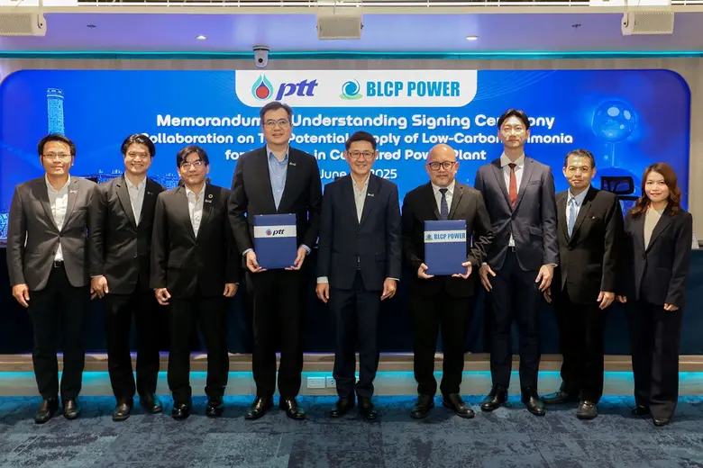 โรงไฟฟ้า BLCP ร่วมกับญี่ปุ่น ศึกษาการนำแอมโมเนียคาร์บอนต่ำเพื่อใช้เป็นเชื้อเพลิงร่วมผลิตไฟฟ้าแห่งแรกของอาเซียน ลำดับ 3 ของเอเชีย พร้อมจับมือ ปตท. จัดหาแอมโมเนียคาร์บอนต่ำในการผลิตไฟ 5 แสน - 1 ล้านตันต่อปี เพื่อช่วยลดค่าคาร์บอนฟุตพริ้นท์