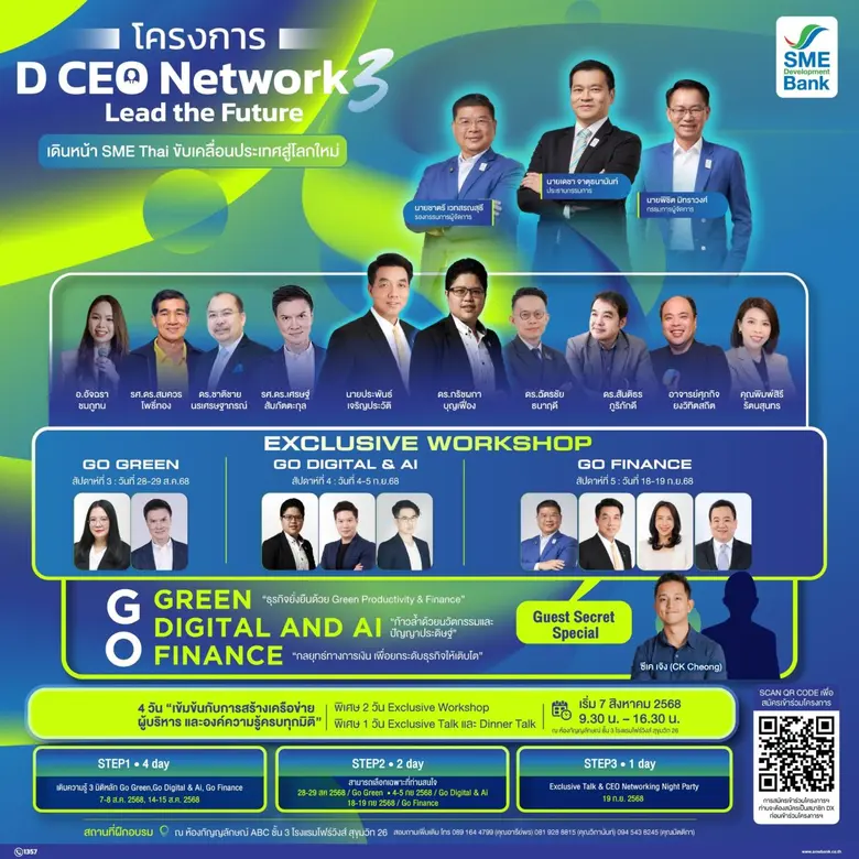 SME D Bank จัดยิ่งใหญ่ 'โครงการ D CEO Network รุ่นที่ 3'