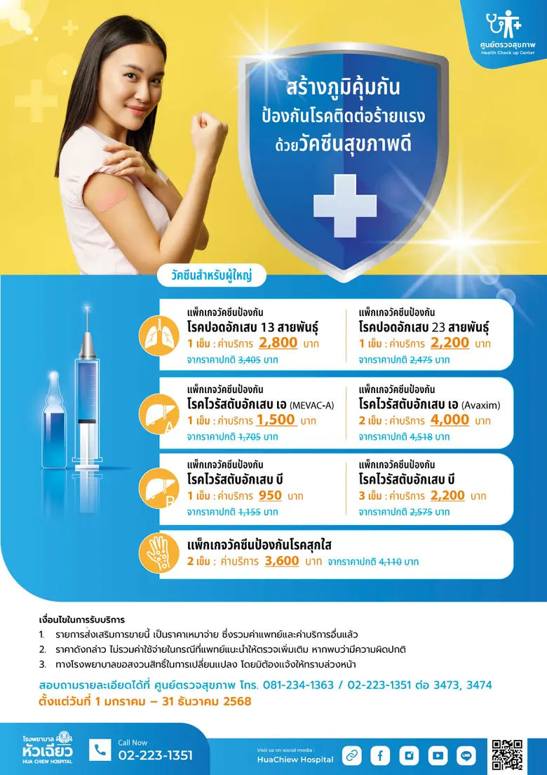 สร้างเกราะป้องกันโรคร้าย ด้วยวัคซีนสร้างภูมิคุ้มกันโรค