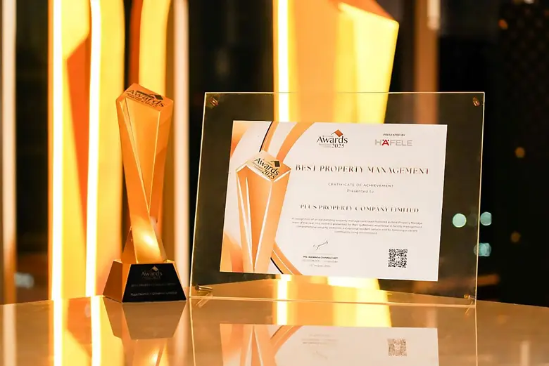 พลัส พร็อพเพอร์ตี้ ยืน 1 ผู้ให้บริการอสังหาฯ ครบวงจร! คว้ารางวัล "Best Property Management" 2 ปีซ้อน จากงาน Livinginsider Thailand Developer Awards 2025