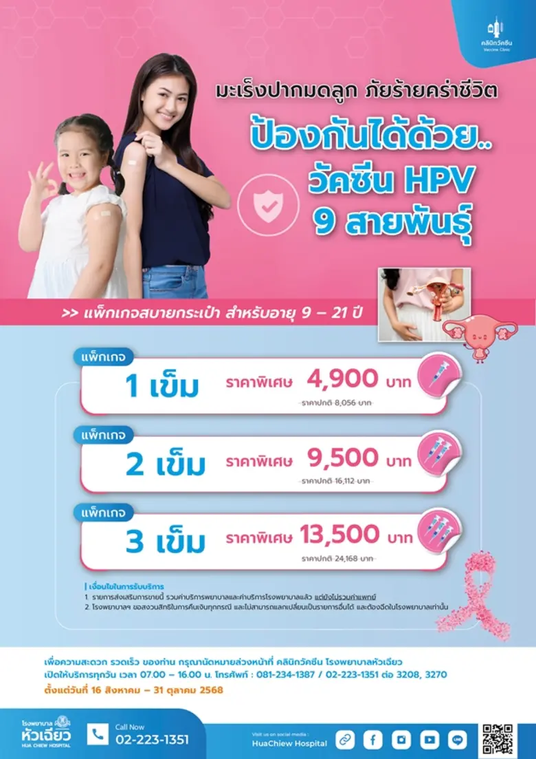 สร้างเกราะป้องกันมะเร็งปากมดลูก ด้วยวัคซีน HPV