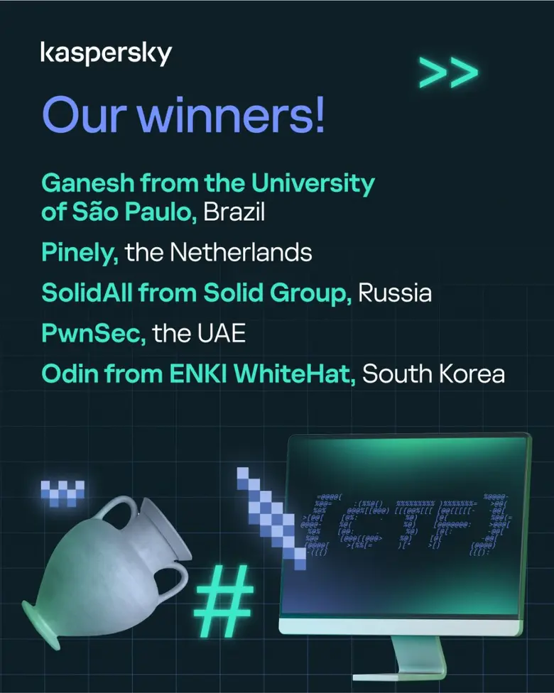 Kaspersky{CTF} determines five winners of regional leagues