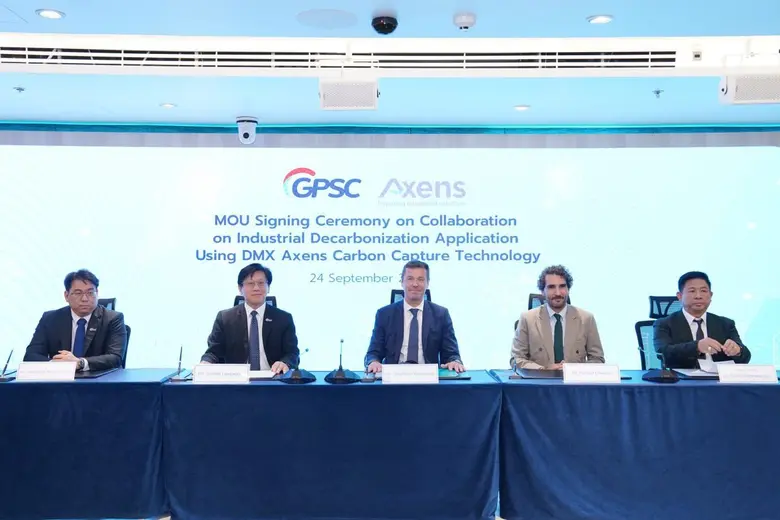 GPSC teams up with Axens to collaborate on DMXTM carbon capture technology, promoting Decarbonization in sustainable electricity sector and beyond