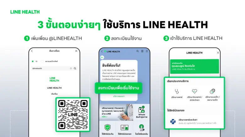 ลองเลย! LINE HEALTH ลงทะเบียนแค่ 3 ขั้นตอนก็มีหมอดูแลใกล้ตัวตลอดเวลา เบิกค่ารักษาออนไลน์ ได้ทั้งประกันและสิทธิบัตรทอง