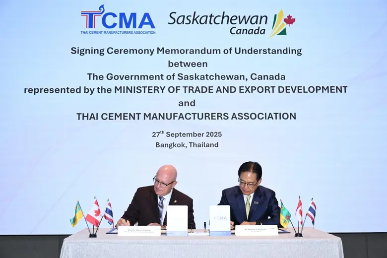 TCMA and the Government of Saskatchewan, Canada sign MOU accelerating toward Net Zero with knowledge transfer and advanced low carbon technologies