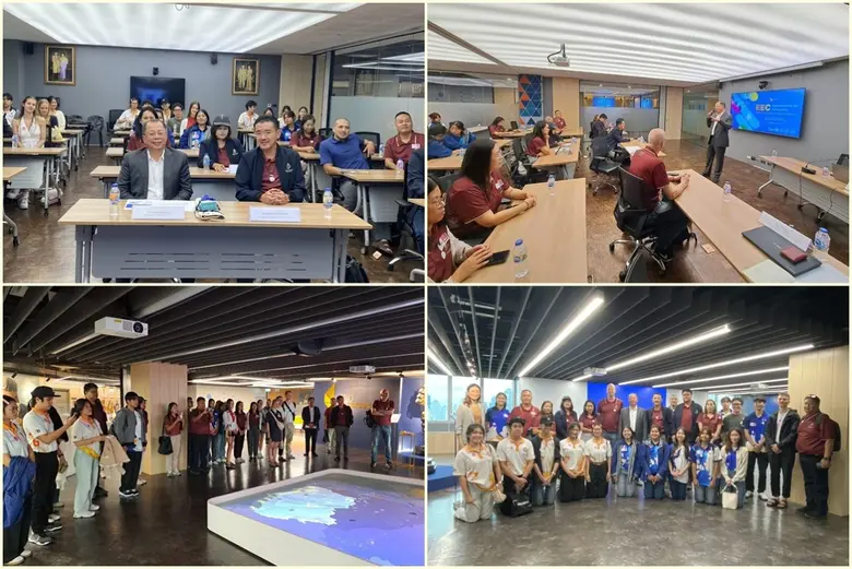 EECO welcomes a study visit delegation from Naresuan University, Merseburg University, and Beibu Gulf University to exchange knowledge on EEC development.