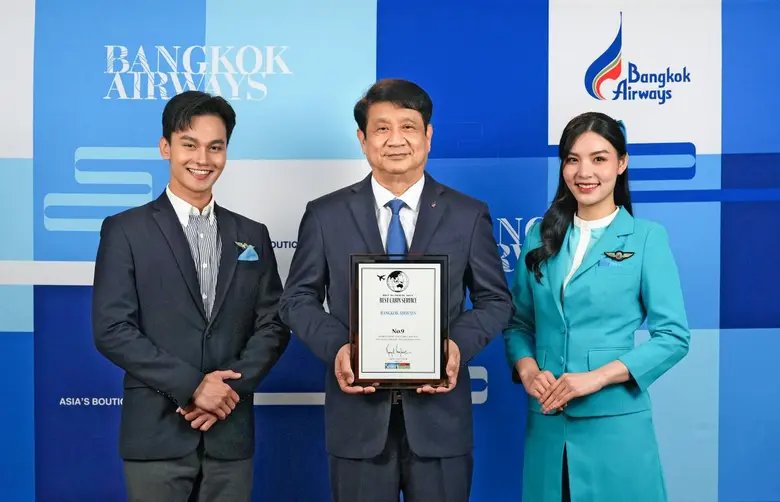 บางกอกแอร์เวย์ส คว้าท็อปเทนสายการบินที่มีบริการบนเครื่องบินยอดเยี่ยมระดับโลก จากผลโหวต Smart Travel Asia ประจำปี 2568