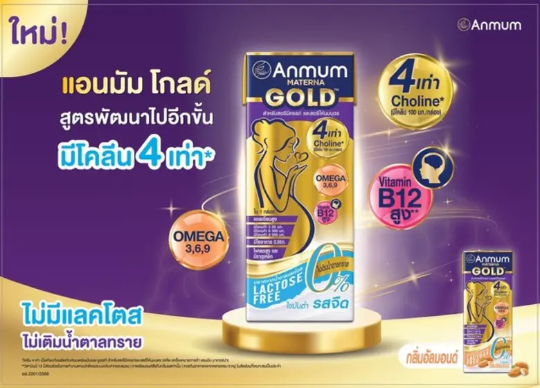 ผลสำรวจชี้ แม่เจนใหม่ 62% ให้ความสำคัญกับพัฒนาการสมองลูก แอนมัม โกลด์ เปิดตัวสูตรใหม่ มีโคลีน 4 เท่า* ตอบโจทย์คนท้อง"