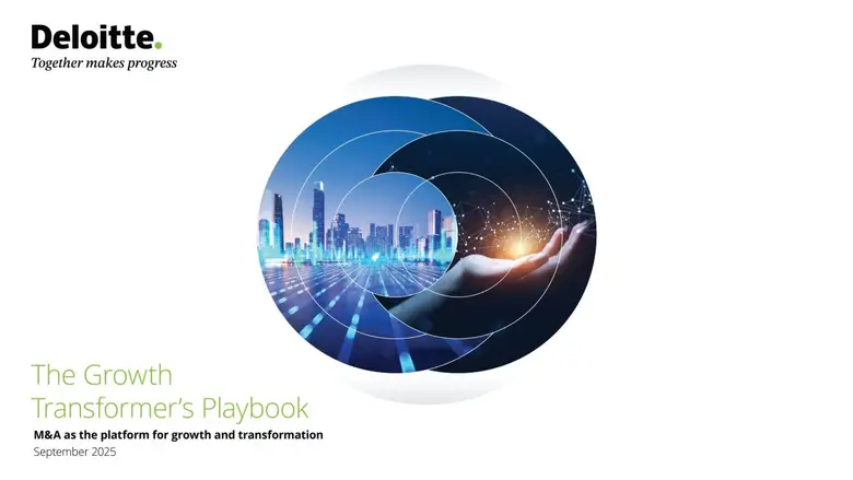 ดีลอยท์ ชี้กลยุทธ์การควบรวมและการซื้อกิจการเชิงเปลี่ยนผ่าน (Transformational M&A) สร้างผลตอบแทนการลงทุนให้ผู้ถือหุ้นมากกว่าสองเท่า ดีลอยท์ ชี้กลยุทธ์การควบรวมและการซื้อกิจการเชิงเปลี่ยนผ่าน (Transformational M&A) สร้างผลตอบแทนการลงทุนให้ผู้ถือหุ้นมากกว่าสองเท่า