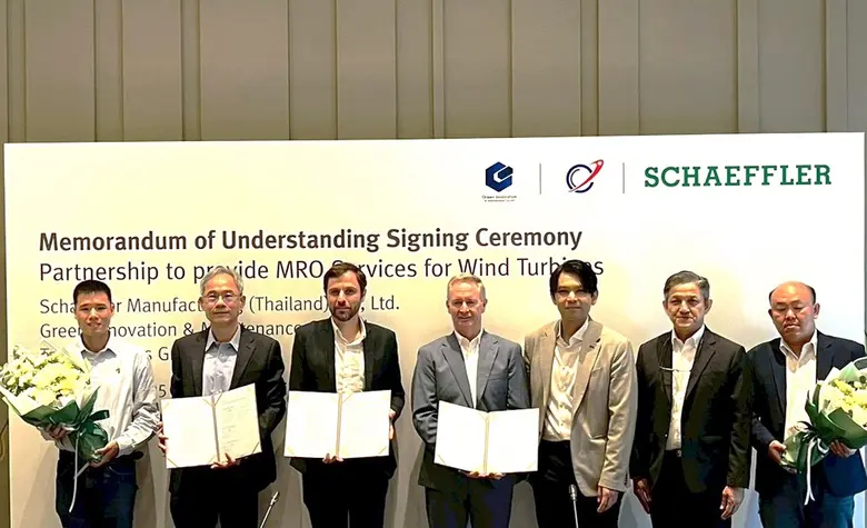 Schaeffler signs MoU with Green Innovation and Maintenance and Tang Bearings to advance the Wind Sector in Thailand