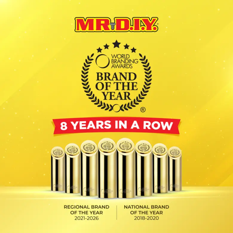 MR. D.I.Y. receives 8th consecutive recognition at World Branding Awards