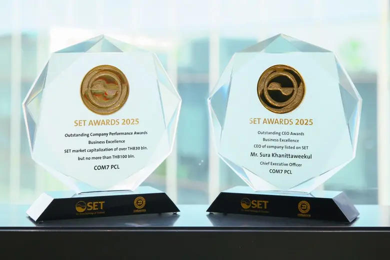 COM7 คว้า 2 รางวัลเกียรติยศจาก SET Awards 2025