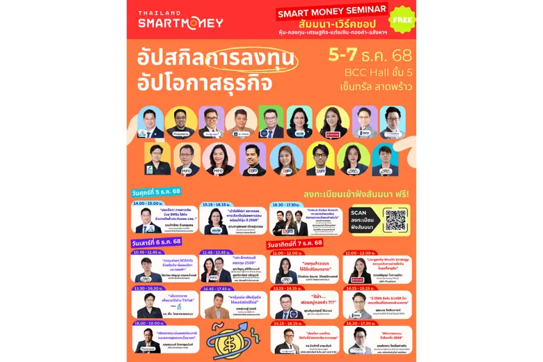 Thailand Smart Money กรุงเทพฯ 2025 ร่วมสร้างโลกสีเขียว ชูแนวคิด "Sustainable Investing" ลงทุนเพื่อเปลี่ยนแปลงสู่อนาคตที่มั่นคง