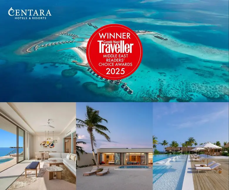 เซ็นทารา แกรนด์ ลากูน มัลดีฟส์ คว้ารางวัล "โรงแรมในต่างประเทศที่ดีที่สุดสำหรับการพักผ่อน" จากเวที Conde Nast Traveller Middle East Readers' Choice Awards 2025