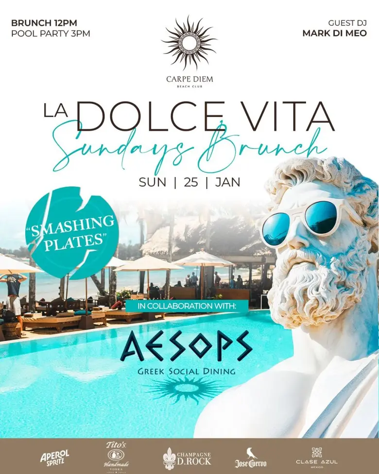 AESOPS Bangkok Takes Over La Dolce Vita Sunday Brunch at Carpe Diem Beach Club