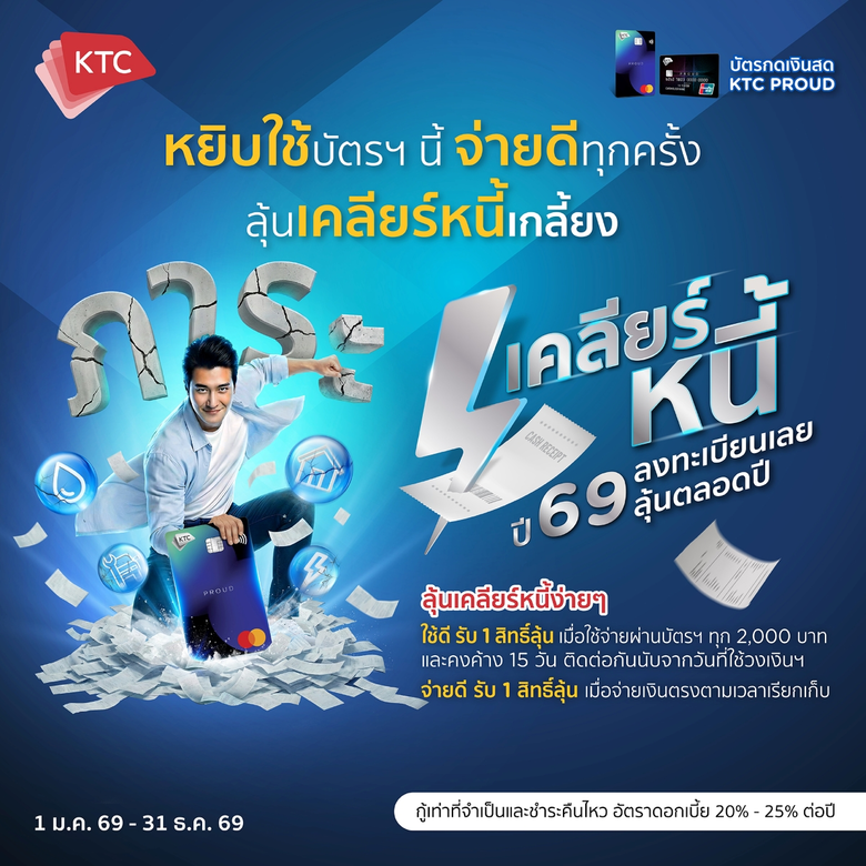 เคทีซีสานต่อโครงการ "เคลียร์หนี้" ปี 2569 ชูวินัยการเงินเป็นกุญแจแก้หนี้ครัวเรือน