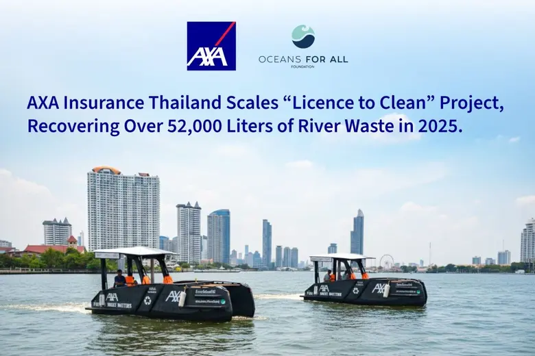 AXA Insurance Thailand Scales "Licence to Clean" Project, Recovering Over 52,000 Liters of River Waste in 2025