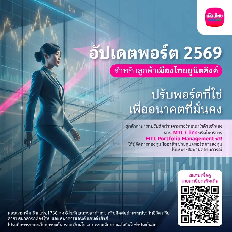 "เมืองไทยประกันชีวิต" ปรับพอร์ตแนะนำยูนิตลิงค์ ต้อนรับปีใหม่ 2569 เพื่อสร้างโอกาสรับผลตอบแทนให้ "เฮง" ตลอดปีม้า
