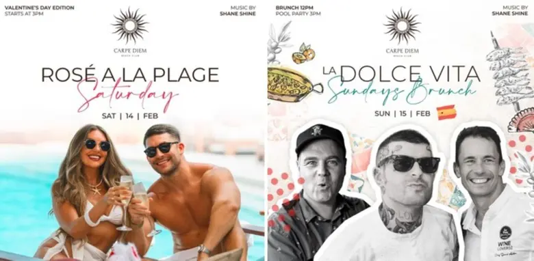 Carpe Diem Beach Club เปิดตัวกิจกรรมฉลองสุดสัปดาห์วันวาเลนไทน์ อบอวลด้วยเสน่ห์ของไวน์โรเซ่ มนต์ขลังแห่งความรัก และกลิ่นอายสเปนริมชายหาด