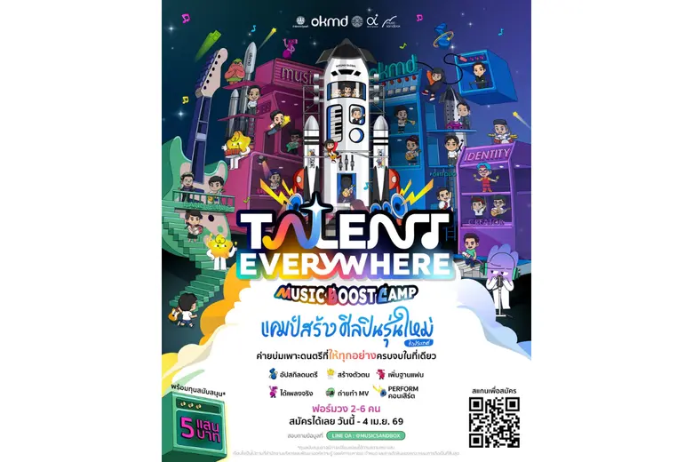 'Talent Everywhere Music Boost Camp' พื้นที่ฝึกฝนวงดนตรี 'ที่เดียวในประเทศไทย' ที่ขนทัพศิลปิน ปรมาจารย์วงการดนตรีตัวจริง มาบ่มเพาะวงดนตรีเพื่อให้วงได้ระเบิดพลังไปไกลมากกว่าที่เคย