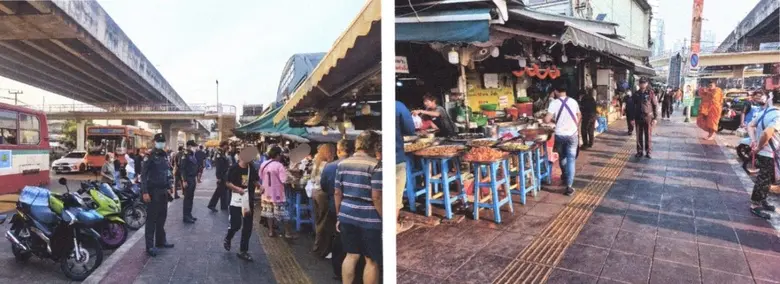 เขตคลองเตยเข้มงวดจัดระเบียบทางเท้าตลาดคลองเตย อำนวยความสะดวกให้ผู้สัญจร