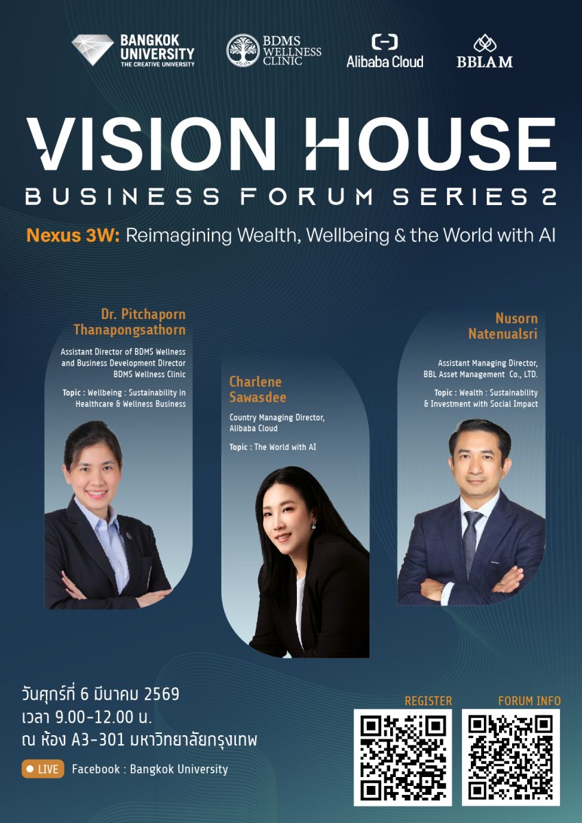 VISION HOUSE BUSINESS FORUM ครั้งที่ 2 : "Nexus 3W: Reimagining Wealth, Wellbeing &amp; the World with AI"