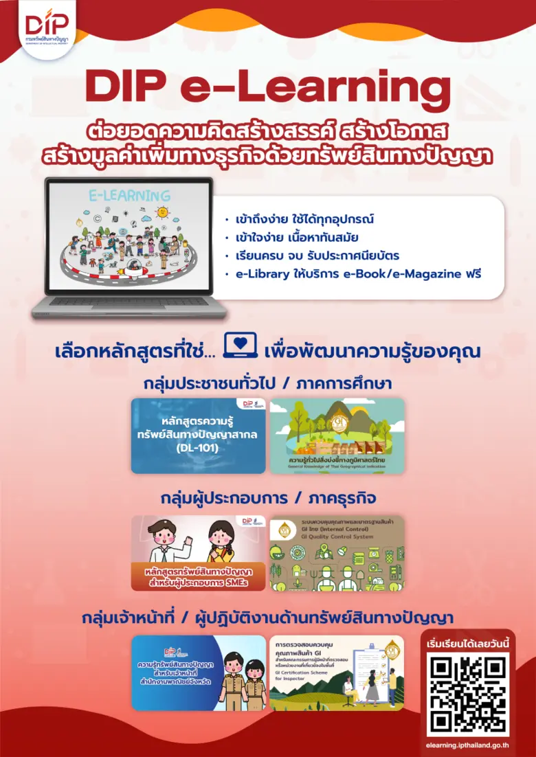 กรมทรัพย์สินทางปัญญา เดินสายทั่วประเทศ ติดอาวุธ IP ให้คนไทย พร้อมเปิดคลังความรู้ออนไลน์ เสริมกลยุทธ์สร้างแต้มต่อธุรกิจยุคใหม่ เข้าถึงง่าย ครบวงจร