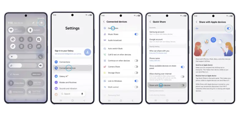 สร้างมาตรฐานใหม่อีกครั้ง ซัมซุงอัปเดตความสามารถ Quick Share บน Galaxy S26 Series ส่งรูปภาพและไฟล์ถึงอุปกรณ์ iOS ได้แล้วโดยไม่ต้องติดตั้งแอปเพิ่ม
