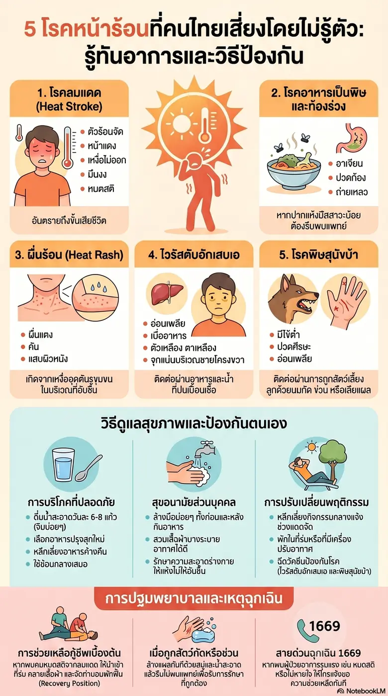 5 โรคหน้าร้อนที่คนไทยเสี่ยงโดยไม่รู้ตัว