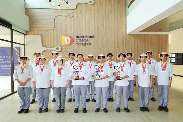 นักศึกษาวิทยาลัยดุสิตธานีตบเท้าคว้าชัยจาก 3 เวทีการแข่งขันประกอบอาหารระดับนานาชาติ