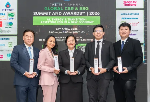 ปตท.สผ. คว้า 5 รางวัลระดับโลกจากเวที Global CSR & ESG Awards 2026 สะท้อนความมุ่งมั่นการสร้างคุณค่าร่วมเพื่อสังคมและสิ่งแวดล้อมอย่างยั่งยืน