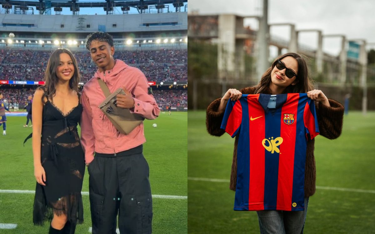ซูเปอร์สตาร์สาว Olivia Rodrigo โผล่เชียร์บอลทีม FC Barcelona ถ่ายรูปกับนักฟุตบอลชื่อดัง Lamine Yamal พร้อมเผยคอลเล็กชั่น Olivia Rodrigo x FC Barcelona x Spotify สุดเท่