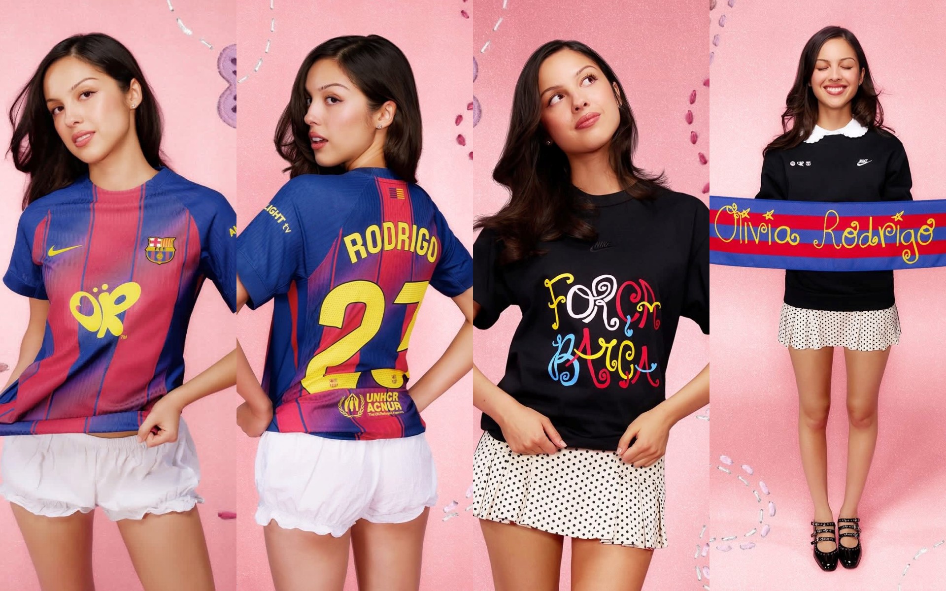 ซูเปอร์สตาร์สาว Olivia Rodrigo โผล่เชียร์บอลทีม FC Barcelona ถ่ายรูปกับนักฟุตบอลชื่อดัง Lamine Yamal พร้อมเผยคอลเล็กชั่น Olivia Rodrigo x FC Barcelona x Spotify สุดเท่