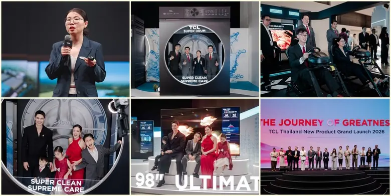 TCL เติบโตแข็งแกร่งขึ้น ทั้งระดับโลกและประเทศไทย พร้อมเปิดตัวผลิตภัณฑ์ปี 2026 ภายใต้แนวคิด "The Journey of Greatness"