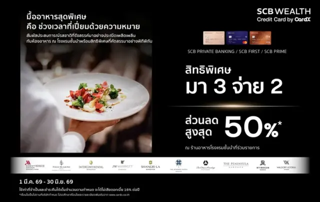 CardX จับกระแส "Luxury Dining Economy" โตต่อเนื่อง ผนึกโรงแรมชั้นนำ เสิร์ฟสิทธิพิเศษมื้อพรีเมียม หนุนการใช้จ่ายของกลุ่มเวลธ์ และไลฟ์สไตล์ไฮเอนด์