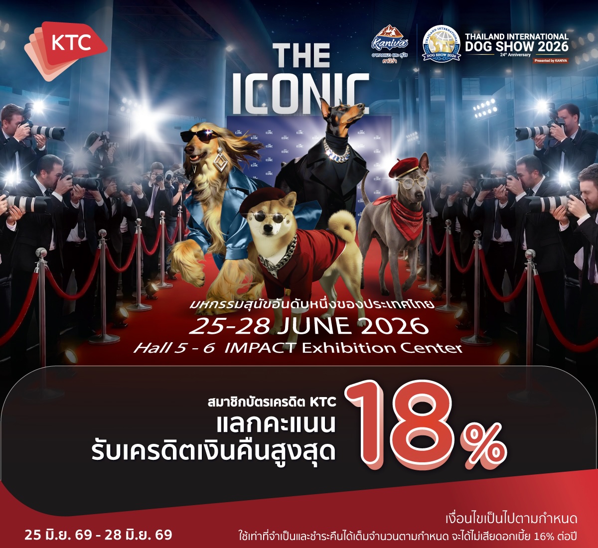 เคทีซีเผยยอดใช้จ่ายหมวดสัตว์เลี้ยงโต 12% มอบสิทธิพิเศษในงาน Thailand International Dog Show 2026