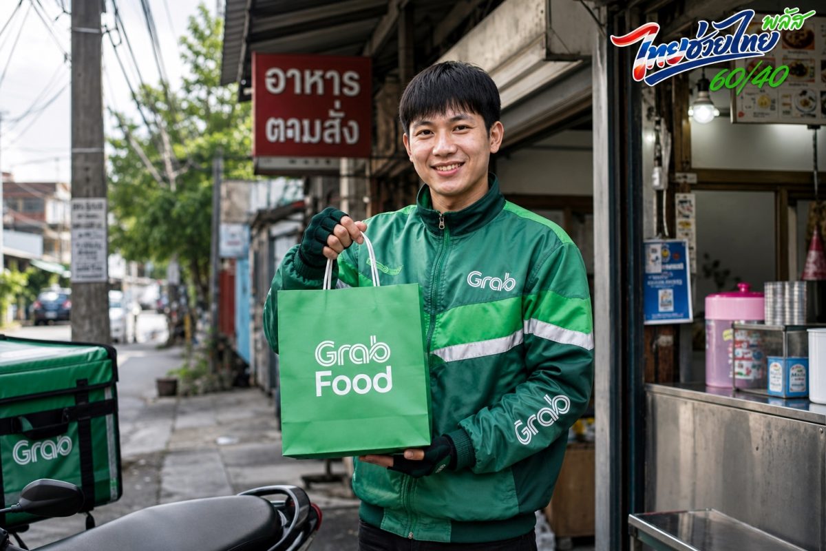 แกร็บฟู้ด เผยคนไทยแห่ใช้สิทธิ์ไทยช่วยไทยพลัส 60/40 สร้างยอดเดลิเวอรีทะลุ 500 ล้านบาทในครึ่งเดือน