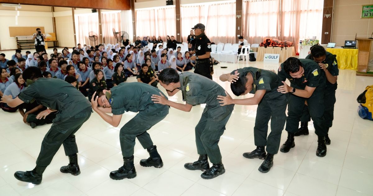 GULF เสริมเกราะให้ชุมชน จัดกิจกรรม "GULF Care ส่งต่อความรู้ สู้ภัยพิบัติ" เพิ่มทักษะให้เยาวชน อ.จะนะ จ.สงขลา รับมือน้ำท่วมและเหตุฉุกเฉินอย่างเหมาะสม