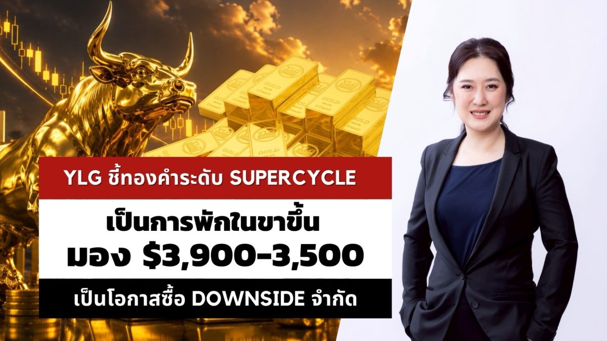 YLG ชี้ทองยังไม่จบรอบอยู่ใน Supercycle ระยะสั้นเป็นการพักในขาขึ้น แนวรับใหญ่ 3,900-3,500 ดอลลาร์ แนะเป็นโอกาสซื้อ downside จำกัด