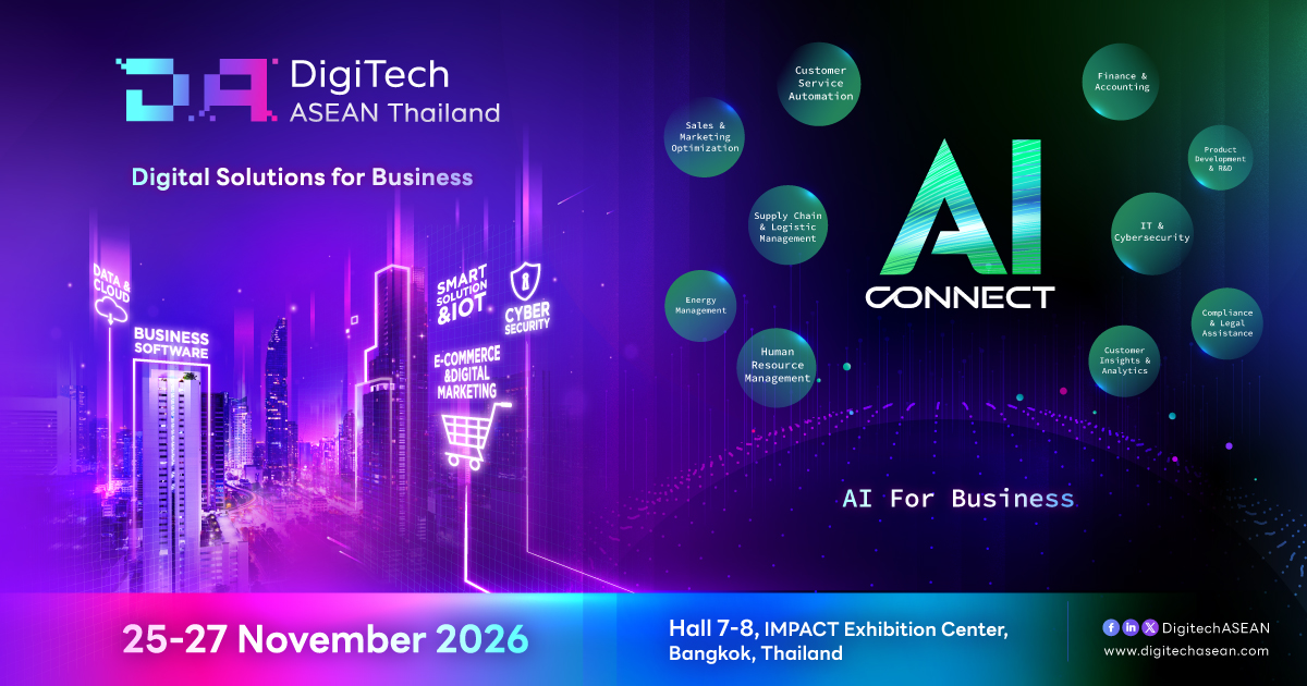 DigiTech ASEAN Thailand & AI Connect 2026 Returns to Connect Technology Leaders, AI Innovators, and Business Decision-Makers across ASEAN