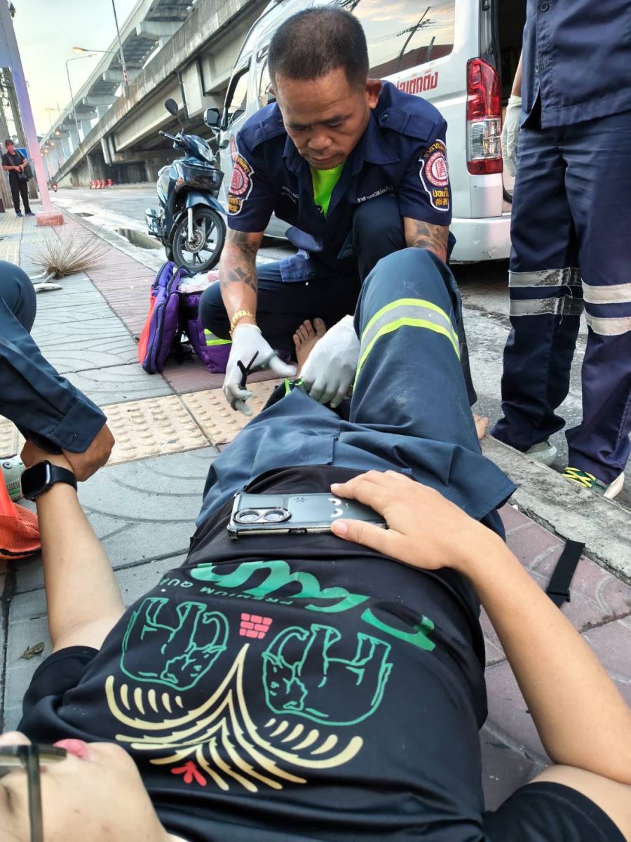 เขตหลักสี่เร่งช่วยเหลือพนักงานกวาดถนนถูกรถชนขณะปฏิบัติหน้าที่ ดูแลสิทธิ-ติดตามคดีอย่างใกล้ชิด