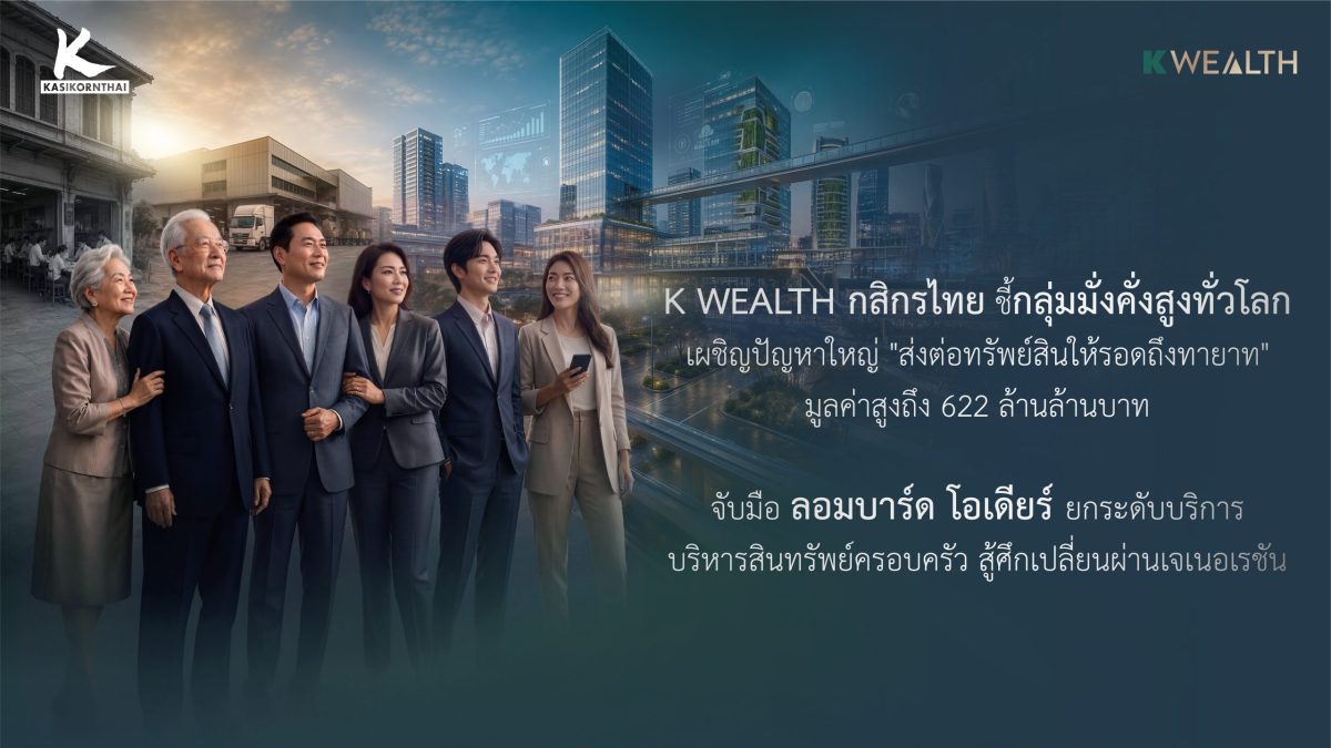 K WEALTH ธนาคารกสิกรไทย ชี้กลุ่มมั่งคั่งสูงทั่วโลก เตรียมรับมือ "The Great Wealth Transfer