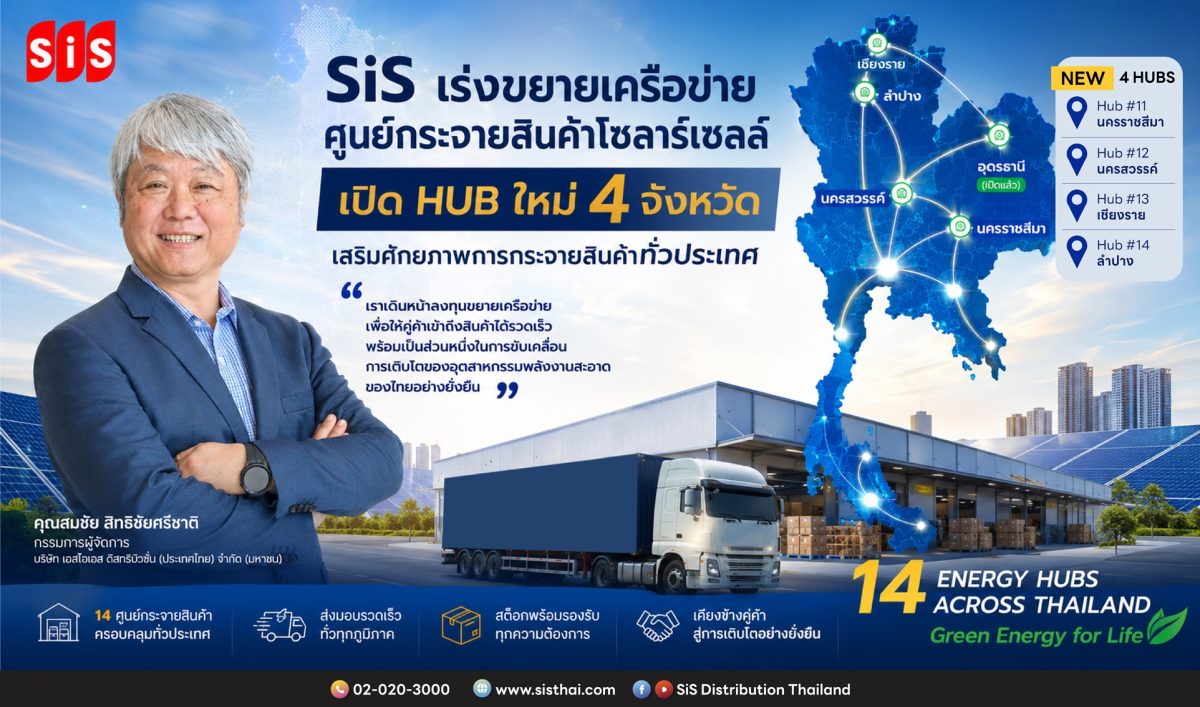 SiS Accelerates Nationwide Solar Distribution Network with Four New Energy Hubs Across Thailand