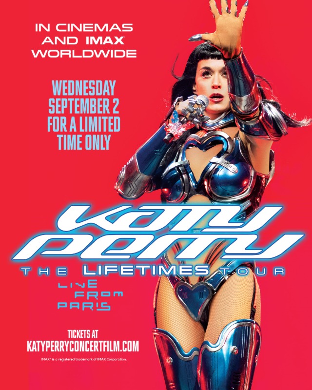 เตรียมเสียงกรี๊ดให้พร้อม! "KATY PERRY" ส่งภาพยนตร์คอนเสิร์ตสุดยิ่งใหญ่ "THE LIFETIMES TOUR - LIVE FROM PARIS" ฉายในโรงภาพยนตร์และระบบ IMAX ทั่วโลก เริ่ม 2 กันยายนนี้!