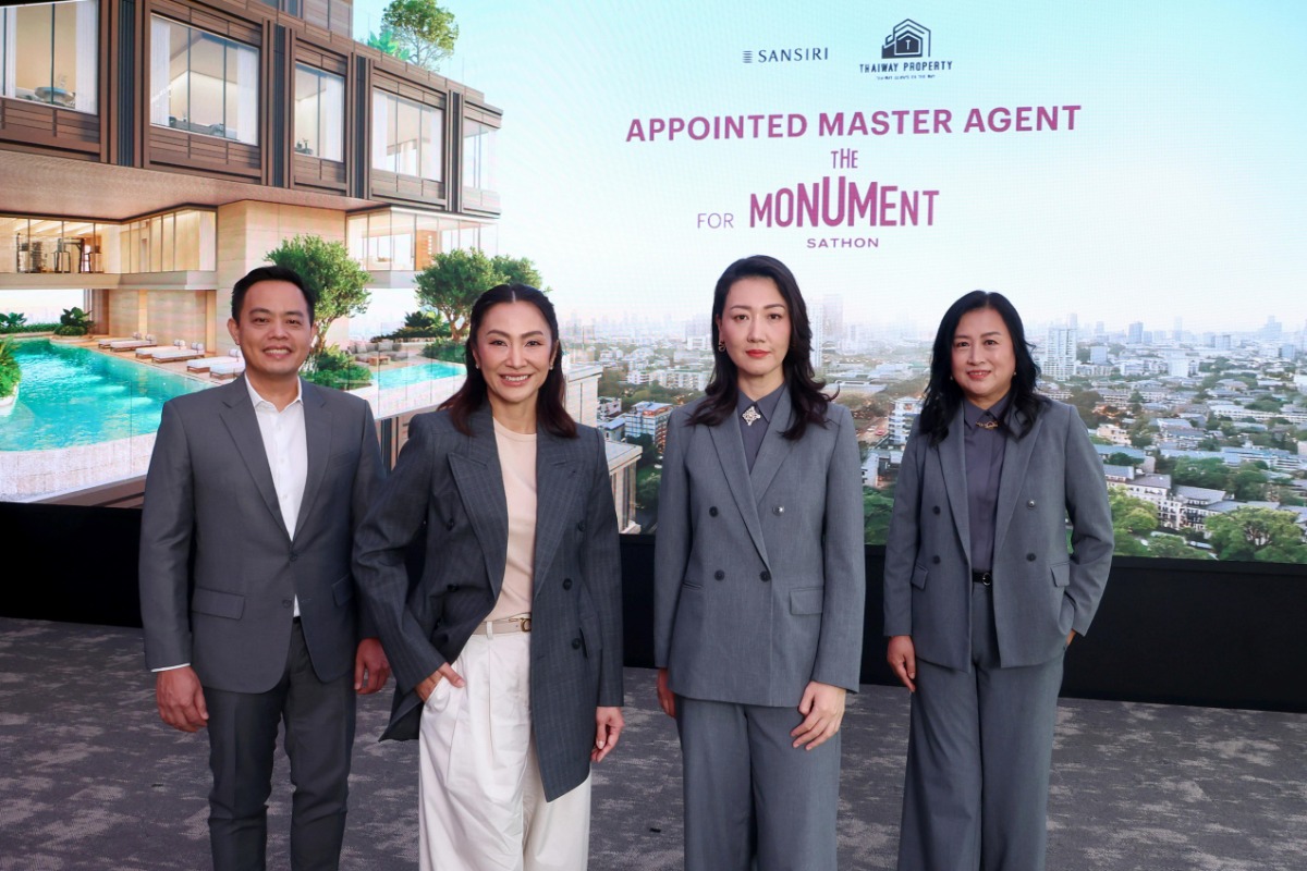 แสนสิริ ผนึก ไทยเวย์ พร็อพเพอร์ตี้ ตั้ง Master Agent "THE MONUMENT SATHON" Global Launch ก.ย. นี้