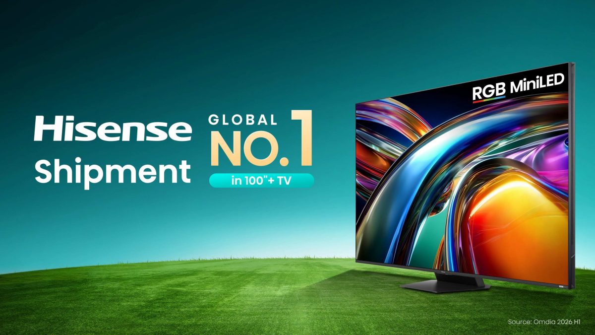 Hisense Ranks No. 1 Globally in 100-Inch-and-Above TV Shipments in H1 2026, Strengthening Its Large-Screen Strategy in Thailand