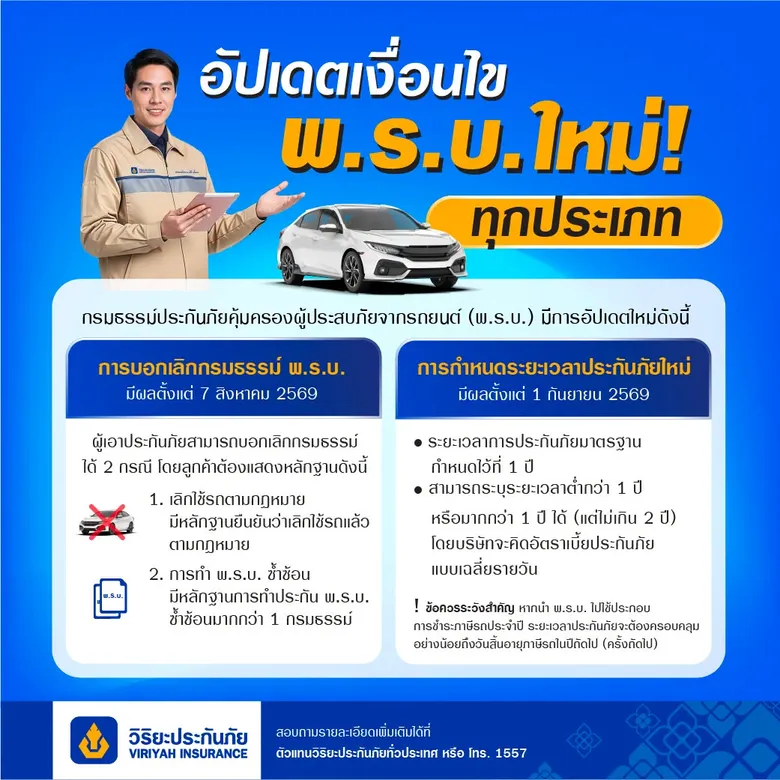 เปิดหลักเกณฑ์ พ.ร.บ. ใหม่ เริ่ม 1 กันยายน 2569 ให้ความคุ้มครองต่อเนื่อง สอดคล้องรอบภาษี